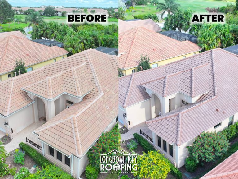 before and after longboat roofing company in lakewood ranch 10-1-25