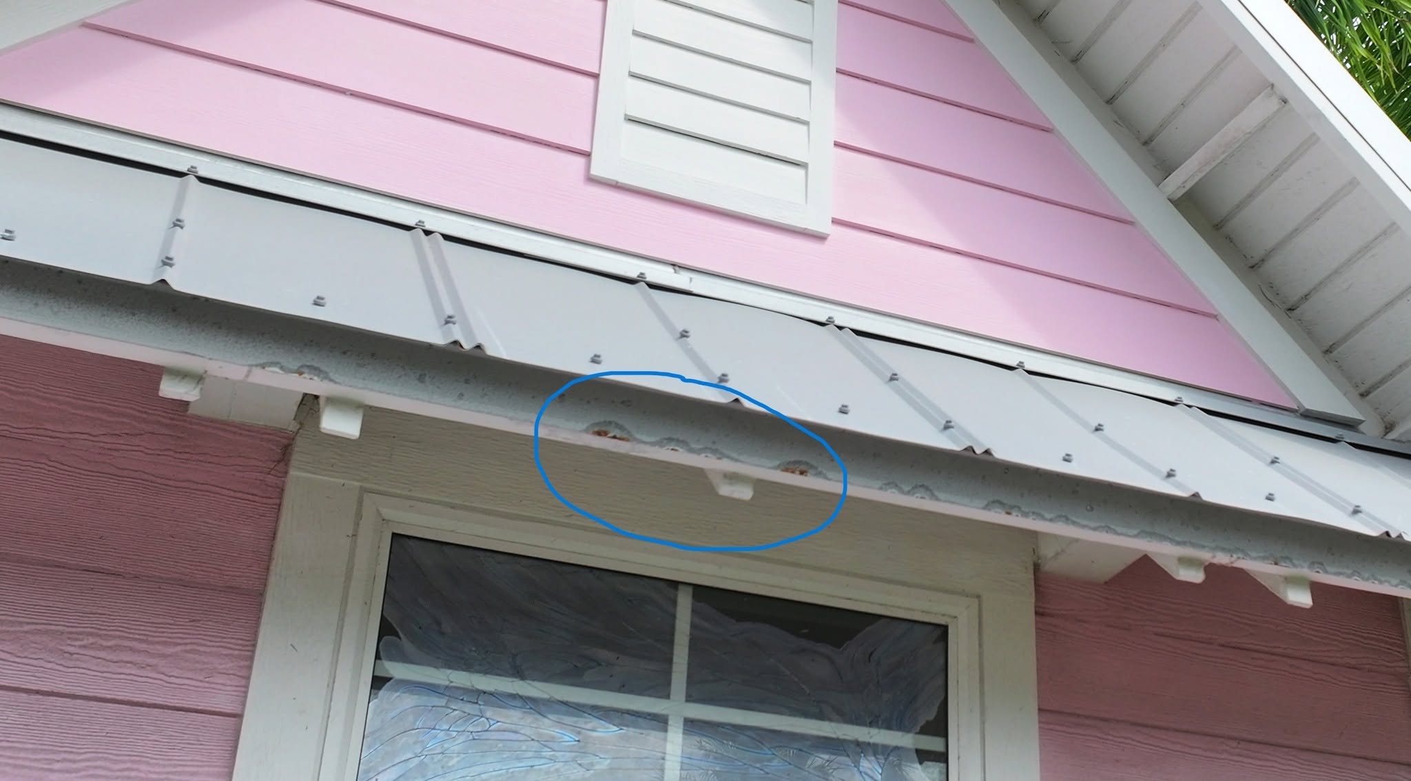 metal roof inspection with damage found